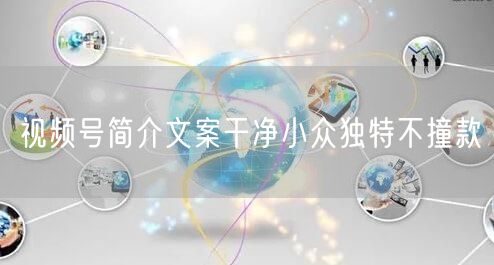 视频号简介文案干净小众独特不撞款