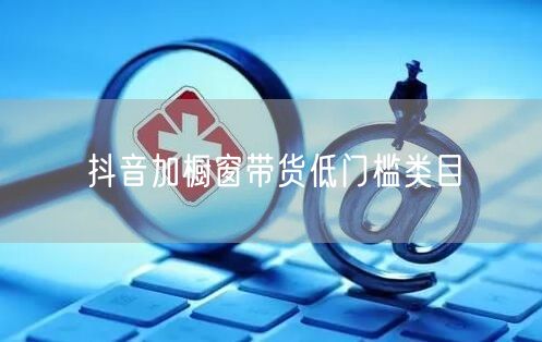 抖音加橱窗带货低门槛类目