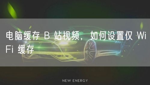 电脑缓存 B 站视频，如何设置仅 WiFi 缓存