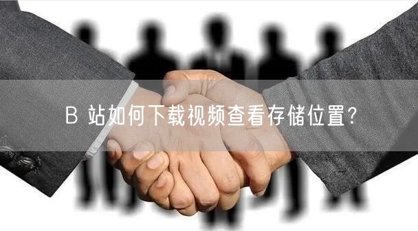 B 站如何下载视频查看存储位置？