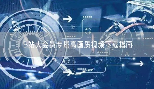 B站大会员专属高画质视频下载指南