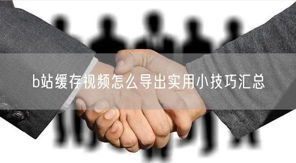 b站缓存视频怎么导出实用小技巧汇总