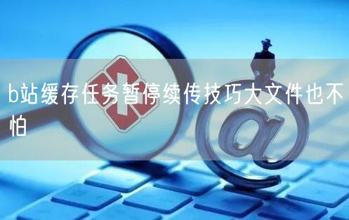 b站缓存任务暂停续传技巧大文件也不怕