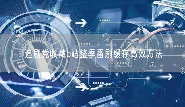追剧党收藏b站整季番剧缓存高效方法